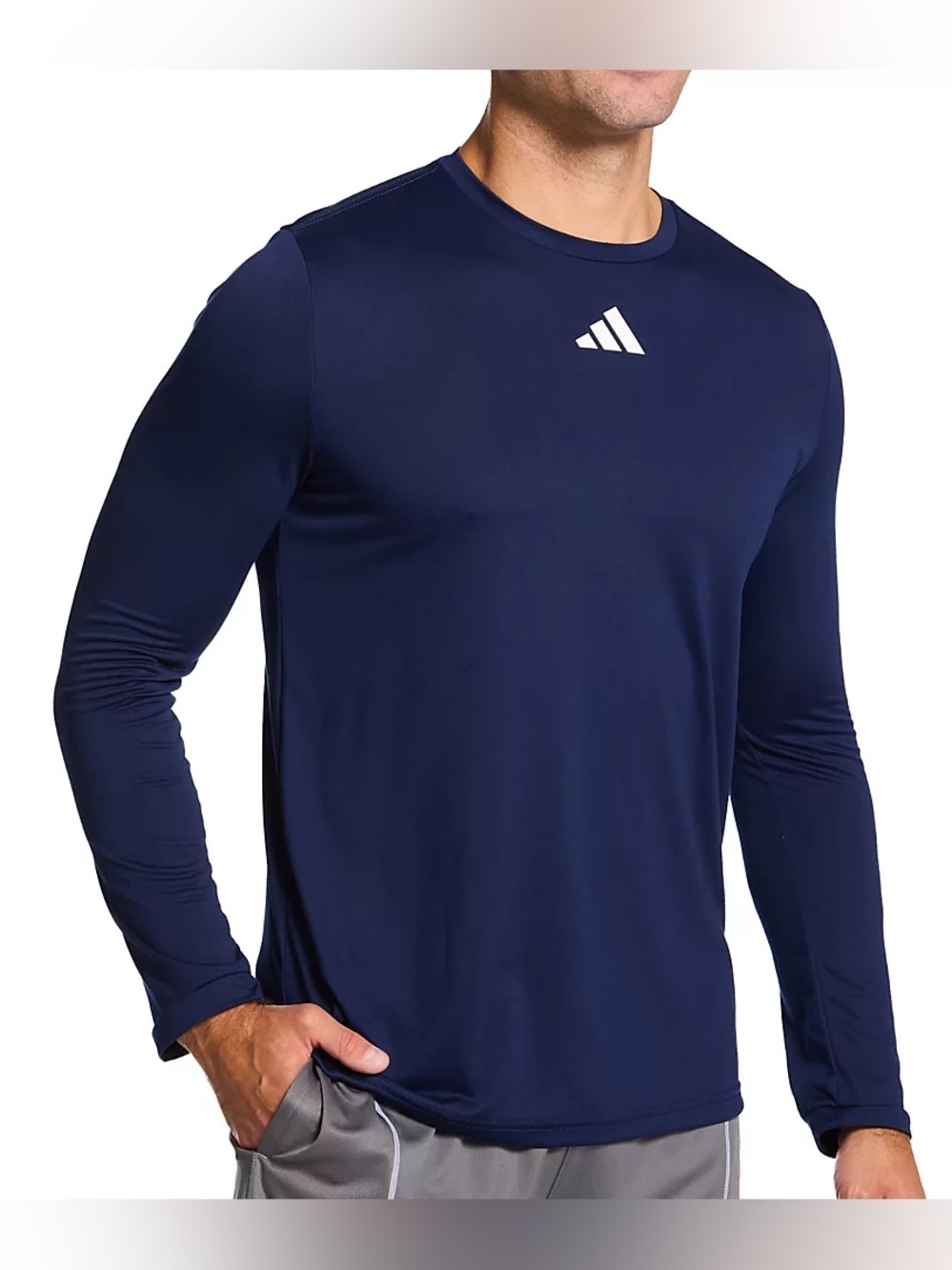 Adidas Pregame Long Sleeve Tee Navy